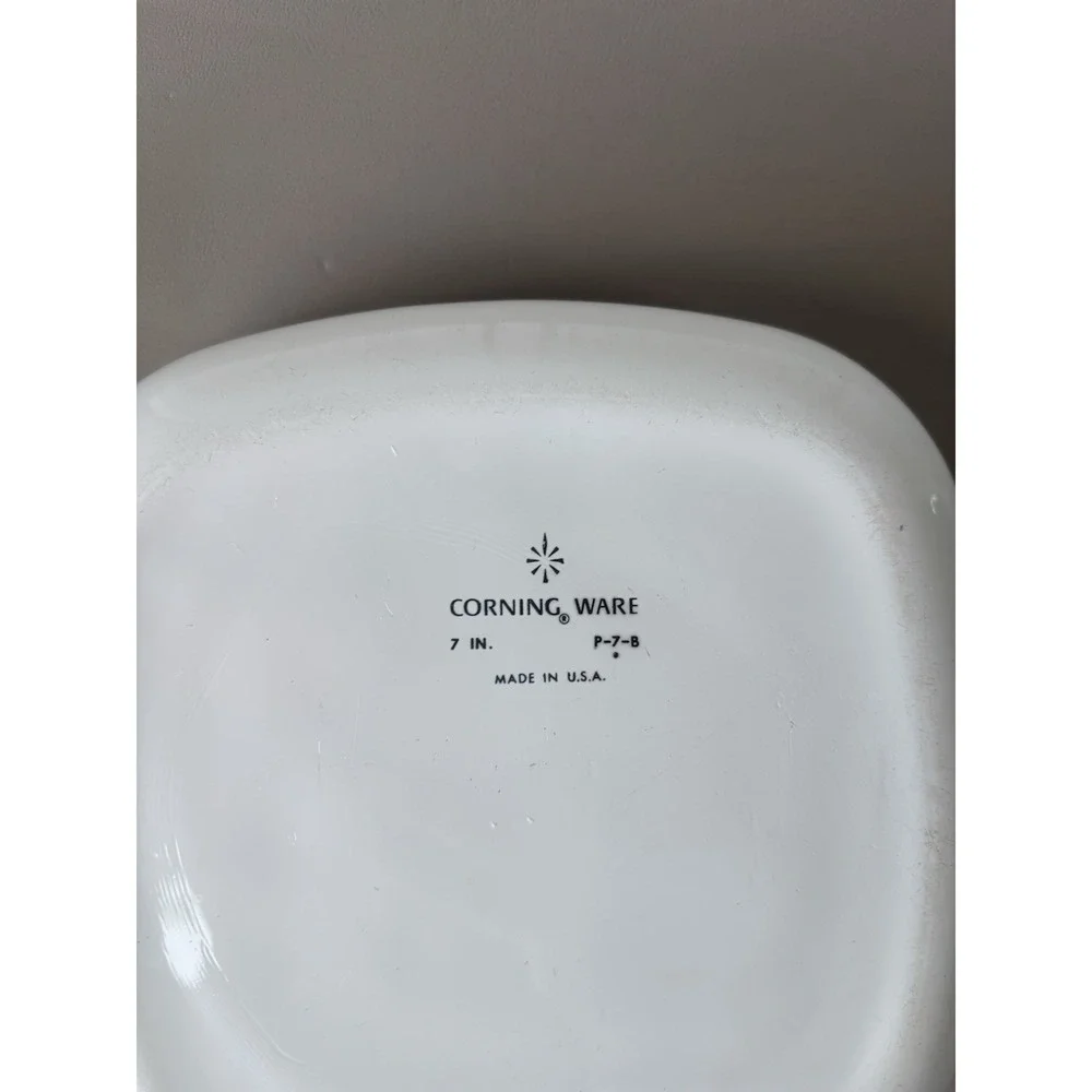 CorningWare Blue Cornflower P-7-B Casserole Dish 7-inch Vintage with Lid A-7-C